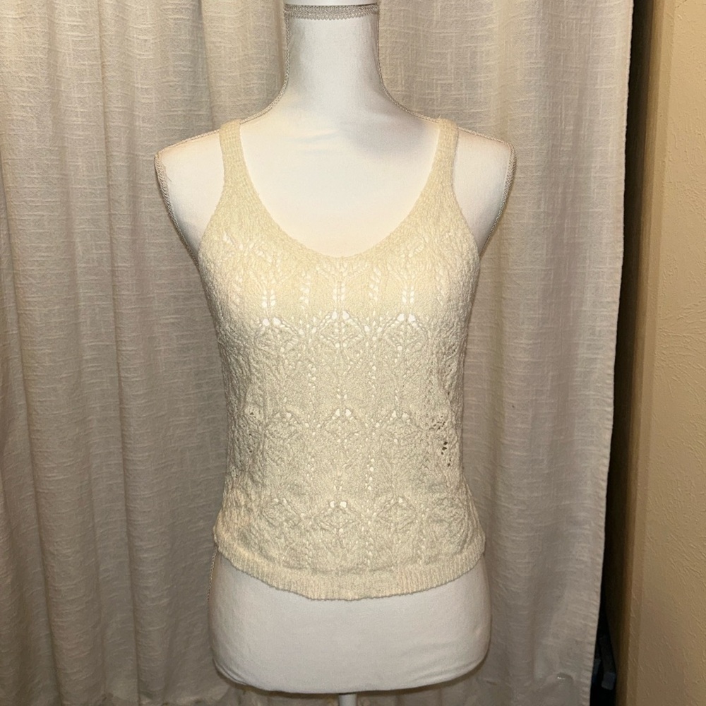 A New Day Cream Lace Tank Top